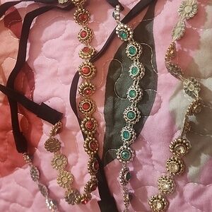 Fashion to Figure Decorative Hair Bands - Gold, Silver, Red, Green